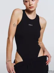 HDEX(エイチデックス) エッセンシャル リブ ボディスーツ (Black)のサムネイル