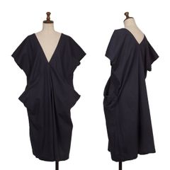 イッセイミヤケ ミーISSEY MIYAKE me コットンVネックストレッチ
