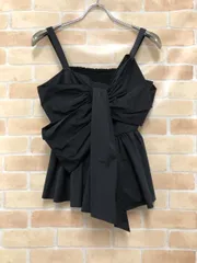 【中古】 FRAY I.D フレイアイディー ペプラムリボントップス FWFB241111 ブラック 1 111456643のサムネイル