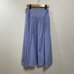 SHIPS any シップスエニィ コットン100% フレア ロングスカート ブルー 38 Mのサムネイル