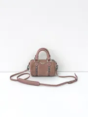 ZADIG&VOLTAIRE ザディグ・エ・ヴォルテール ピンク スウェード サニー ミニ ボストン バッグのサムネイル