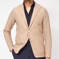 【40%OFF】Sサイズ ベージュ altea（アルテア） COPPER ポリエステル コットン ナイロン サマーツイード シングル2B ニットジャケット 37091001039 新品 アウトレットのサムネイル