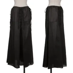 ジャンポールゴルチエ ファムJean Paul GAULTIER FEMME レースアップコットンシースルースカート 黒40のサムネイル