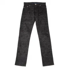 ゴルチエジーンズGAULTIER JEAN'S フラワー総柄テーパードデニムパンツ チャコール40のサムネイル