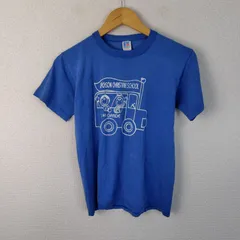 RUSSELL ATHLETIC ラッセルアスレチック 半袖Tシャツ スクールプリント USA製 ブルー YOUTH L キッズサイズ 古着 アメカジ レトロのサムネイル