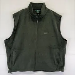 古着 ウールリッチ WOOLRICH ベスト フルジップ ワンポイント ロゴ 刺繍 アウトドア 大きいサイズ フリース 2XL  グリーン メンズのサムネイル