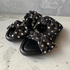 ダニエラアンドジェマ　ダブルリボンボリュームソールサンダル　23.5cm    ドット柄　ブラック　Daniella & GEMMAのサムネイル