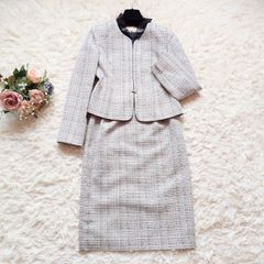 高級米沢織】RIFANNE 東京ソワール ツイード ノーカラー セレモニー 