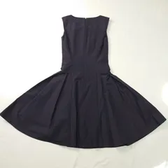 極美品  Harrods    ハロッズ   シルク100   ノースリーブワンピース   フレアワンピース   サイズ1   ネイビーのサムネイル