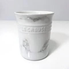 美品 LE CREUSET ル・クルーゼ カトラリースタンド  キッチンツールスタンド しゃもじ入れ 大理石柄 ホワイトマーブルのサムネイル