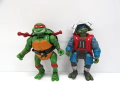 Playmates Toys ミュータントタートルズ 変形フィギュア 1992 ラファエロ 1993 サムライタートルズ レオナルド アメトイ フィギュア 2点おまとめセットのサムネイル