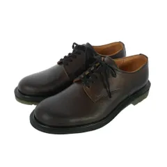 コムデギャルソンオム COMME des GARCONS HOMME ムラ染め ラバーソール レザーシューズ ダービーシューズ 25cm 茶 ダークブラウン HQ-K102-001のサムネイル