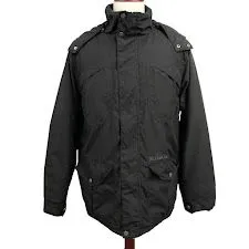 BILLABONG/ビラボン ジャケット 中綿 ライナープリント フード取り外し アウター ドローコード オーバーサイズ ビッグシルエット China製 Mサイズ ブラックのサムネイル