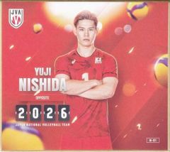 【N-01 西田有志 (ノーマル)】 バレーボール男子日本代表2026 トレーディングmini色紙