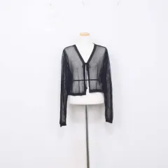 正規品 EGOIST レディース メッシュ クロップド ミニ カーディガン Fサイズ アイエン(I.N・ジョンイン)ショップのサムネイル