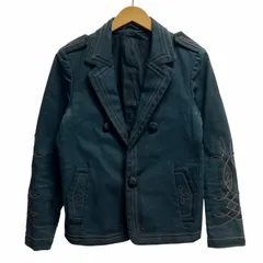 3.1 フィリップリム 3.1 phillip lim テーラードジャケット ブレザー ナポレオンジャケット 飾りボタン コットンツイル 刺繍 総裏 紺 ネイビー XS IBO66のサムネイル
