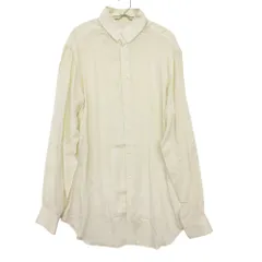 GIORGIO ARMANI ジョルジオアルマーニ 長袖シャツ バンブー シルク ストライプ柄 BORGO 21 イタリア製 トップス ホワイト系 41/16 メンズ 【中古】のサムネイル