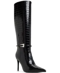 アルド レディース シューズ ブーツ・レインブーツ ALDO Womens Tifanny Knee High Pointed Toe Boots Black Croc ブラックのサムネイル