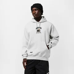 エエイプ メンズ アウター パーカー・スウェット AAPE Mens Pull Over Hoodie Heather White ホワイトのサムネイル