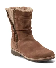 アース レディース シューズ ブーツ・レインブーツ Earth Womens Hyland Cozy Waterepellent Boots Cognac Suedeのサムネイル