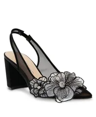 ベッツィジョンソン レディース シューズ パンプス Betsey Johnson Womens Petra Flower Applique Slingback Evening Pumps Blackのサムネイル