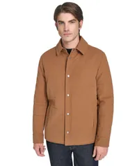 コールハーン メンズ アウター ジャケット・ブルゾン シャツ Cole Haan Menstretch Twill Shirt Jacket Camel キャメルのサムネイル
