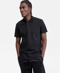 ゲス メンズ アウター ニット・セーター ポロシャツ GUESS Mens WaffleKnit Polo Shirt Jet Black A996 ブラックのサムネイル