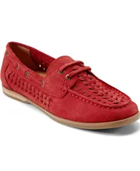 アース レディース シューズ パンプス Earth Womens Wishing Woven SlipOn Boat Shoe Red Suede レッドのサムネイル