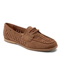 アース レディース シューズ パンプス Earth Womens Wishing Woven SlipOn Boat Shoe Cognac Suedeのサムネイル