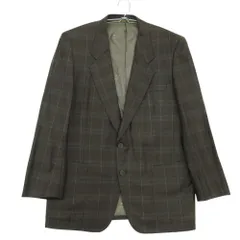美品 NINA RICCI ニナリッチ テーラードジャケット アウター ブレザー チェック柄 ブラウン 98 AB6【L】 メンズ 【中古】のサムネイル