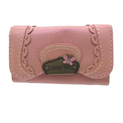 ANNA SUI アナスイ キーケース ロゴプレート レザー 4連 ピンク レディース 【中古】のサムネイル