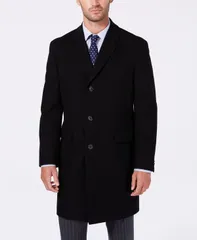 ナウティカ メンズ アウター ジャケット・ブルゾン コート Nautica Mens ClassicFit Batten Overcoat Black ブラックのサムネイル