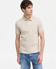 ゲス メンズ トップス ポロシャツ ニット GUESS Mens AllOver Jacquard Knit Polo Shirt Beige ベージュのサムネイル
