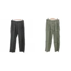 無印良品 良品計画 チノパンツ M 緑 グリーン 2本セット まとめ プリーツ /SCのサムネイル