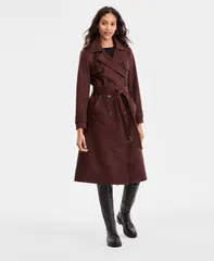 ビーシービージーマックスアズリア レディース アウター ジャケット・ブルゾン スエード コート BCBGMAXAZRIA Womens Double Breasted Faux Suede Belteのサムネイル