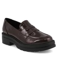 ミア レディース シューズ パンプス ローファー MIA Womens Yoani Round Toe Lug Sole Loafers Burgundy バーガンディのサムネイル