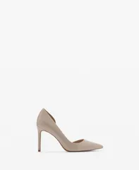 マンゴ レディース シューズ パンプス アシンメトリー レザー ヒール MANGO Womens Asymmetrical LeatherEffect Heeled Shoes Gray グレーのサムネイル