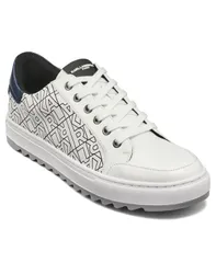 カール ラガーフェルド メンズ シューズ スニーカー レザー KARLAGERFELD PARIS Mens Leather Detailing Sneakers White ホワイトのサムネイル