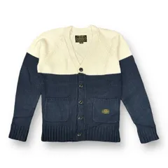 NEIGHBORHOOD 15AW  BLOCK / AW-CARDIGAN . LS バイカラーニットカーディガン セーター ネイバーフッド 152FUNH-KNM04 ホワイト×ネイビー S （87143A）のサムネイル