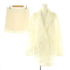 アメリヴィンテージ Ameri VINTAGE アメリ AMERI FLOWER MIX LACE SHEER JACKET SKIRT セットアップ ジャケット スカート F M ホワイト /DF ■OSのサムネイル