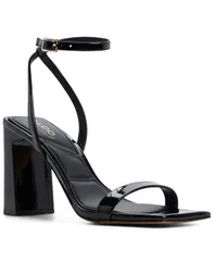 アルド レディース シューズ サンダル ALDO Womens Azzira 2Piece Square Toe Dressandals Black Patent ブラックのサムネイル