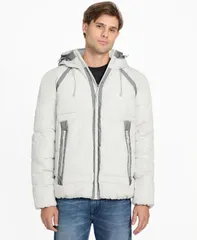 ゲス メンズ アウター ジャケット・ブルゾン GUESS Mens Hooded Ripstopuffer Jacket White ホワイトのサムネイル