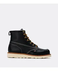 ソログッド メンズ シューズ ブーツ・レインブーツ Thorogood Mens American Heritage 6 Black Moc Toe Work Boots for Men Blackのサムネイル