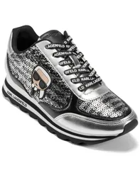 カール ラガーフェルド レディース シューズ スニーカー KARLAGERFELD PARIS Womens Meade Slip On SneakersilverBlack ブラックのサムネイル