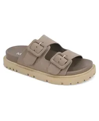 ミア レディース シューズ サンダル MIA Womens Gen Double Buckle Flat Slide Sandals Taupe トープのサムネイル