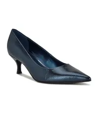ナインウェスト レディース シューズ パンプス ヒール Nine West Womens Sisko Tapered Kitten Heel Pumps Teal Metallic ティールのサムネイル