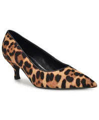 ナインウェスト レディース シューズ パンプス ヒール Nine West Womens Sisko Tapered Kitten Heel Pumps Leopard Calf Hair アニマルのサムネイル