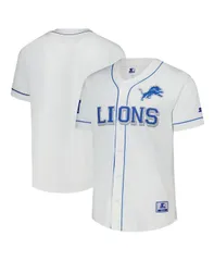 スターター メンズ トップス シャツ ジャージー Starter Mens White Detroit Lions Relay FullButton Baseball Jersey White ホワイのサムネイル