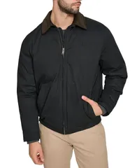 ドッカーズ メンズ アウター ジャケット・ブルゾン コットン ジャケット Dockers Mens Cotton Twill Bomber Jacket Black ブラックのサムネイル