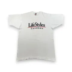 90s 企業T エロT コンドーム ビンテージ プロモT USA製 lifestyles condoms 白 XL Tシャツ 半袖 古着 y2k co-x-2505-012のサムネイル